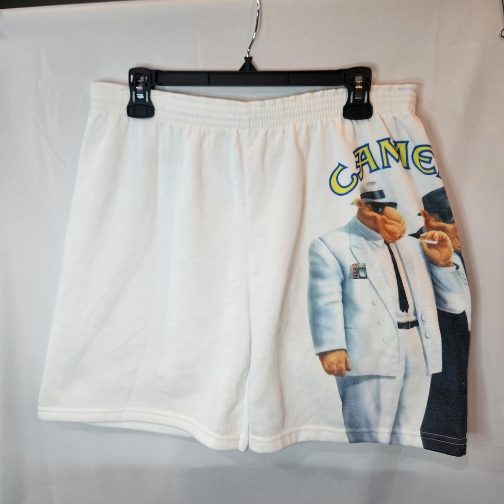 VTG Camel Shorts Mens ONE SIZE White Joe Camel Cartoon Promo Advertising 90s